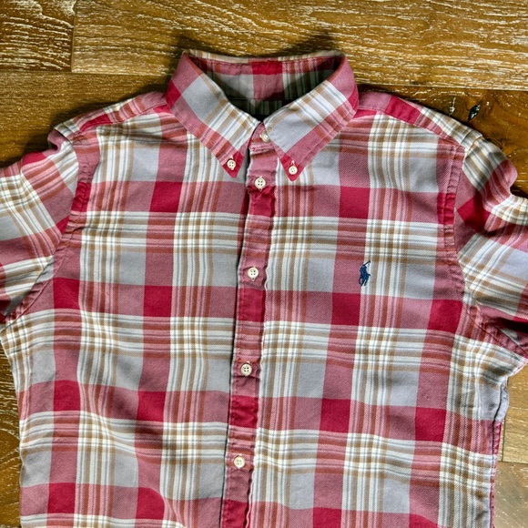 Ralph Lauren Other - Ralph Lauren Plaid Button Down Shirt / Men’s Large / Red, White & Tan. Cotton.
